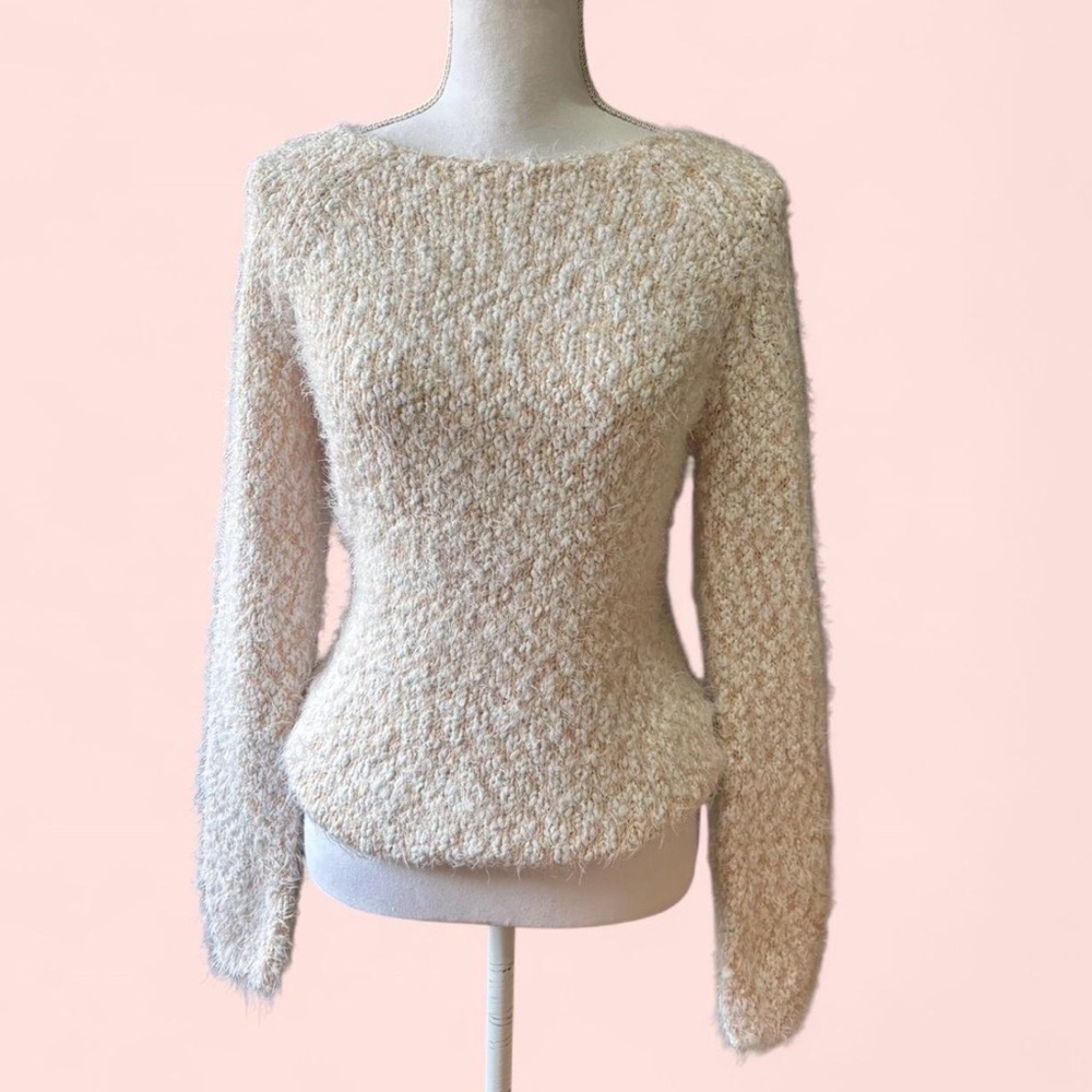 Buffalo David Bitton Cream Textured Sweater